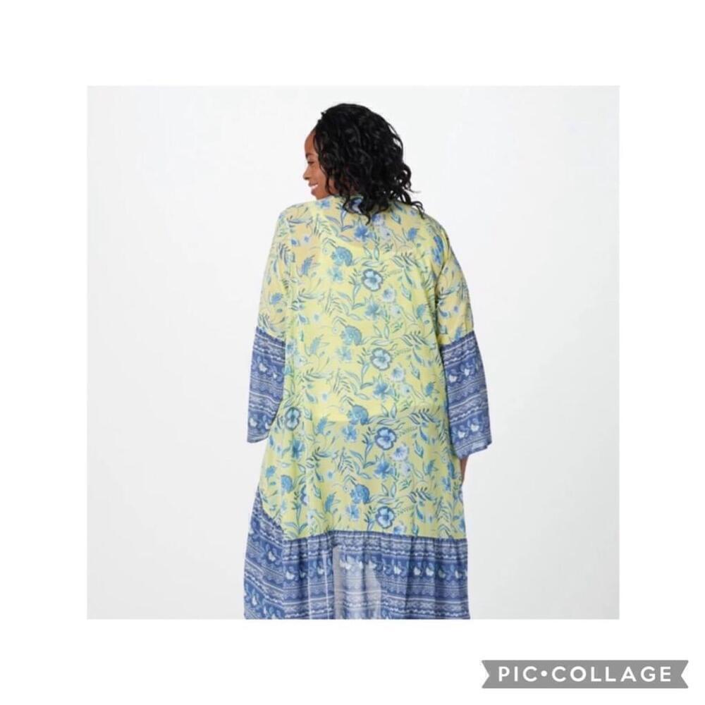 EUC All Worthy byHunter McGrady Regular Print Floral Duster | Size OS - Picture 7 of 7